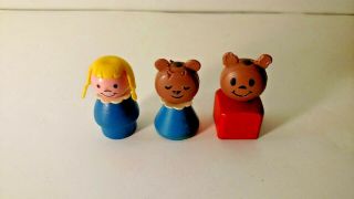 Unique Vintage Fisher Price Little People 151 Goldilocks And Three Bears 3 Figs