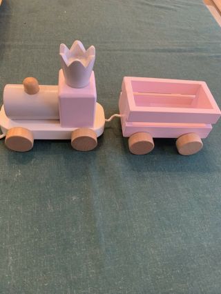 Pottery Barn Kids Pbk Pink Wooden Princess Train