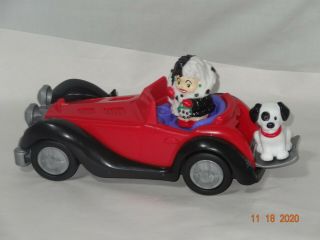 Fisher Price Little People Disney 101 Dalmations Cruella With Car And Dog 2