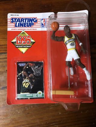 1995 Starting Lineup Shawn Kemp Sports Collectible Rare Never Opened With Card