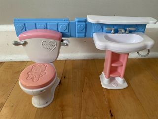 Fisher Price Little Mommy Gotta Go Potty W Poop Sink & Toilet Sounds