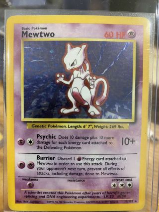 Mewtwo 10/102 Holo Pokemon Card Rare Base Set