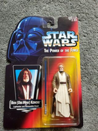 1995 Star Wars The Power Of The Force Ben Obi - Wan Kenobi With Lightsaber And.