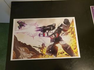 G1 Transformers Decepticon Megatron Vs Shockwave Poster 11x17