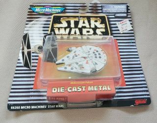 Star Wars Millenium Falcon Micro Machines Galoob Die - Cast Metal Model 66260