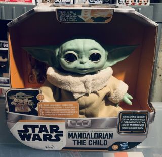 Star Wars Mandalorian Baby Yoda Animatronic Toy The Child Disney Hasbro In Hand