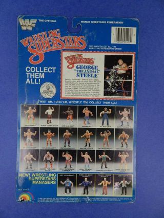 Vintage 1985 Ljn Wwf Wrestling Superstars Series 2 George Steele Card Back C5