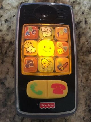 2010 Fisher Price Smart Phone Laugh & Learn Smiling Toddler 18m - 3yr Unisex