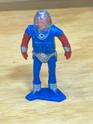 Vintage Tootsietoy Spaceman Figure Major Mars Astronaut W/ Clear Plastic Helmet