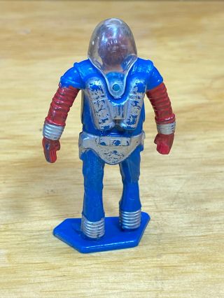 Vintage Tootsietoy Spaceman Figure Major Mars Astronaut w/ Clear Plastic Helmet 2