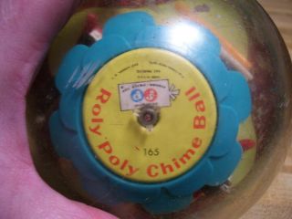 Vintage Toy 1960 ' s Fisher Price 165 Roly Poly Chime Ball 2