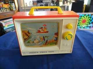 Vintage 1966 Fisher Price Music Box London Bridge & Row Your Boat Two Tune Tv