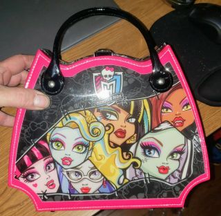 Monster High Makeup Case 10 X 8 Carry Case Black And Pink