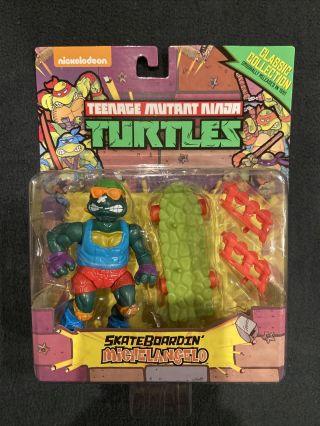 Playmates Vintage Teenage Mutant Ninja Turtles Tmnt Classic Skateboarding Mike
