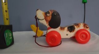 Vintage Fisher Price Little Snoopy Dog Pull Toy