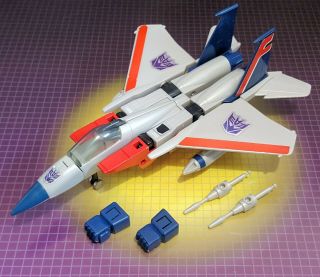 Vintage Hasbro Transformers G1 Decepticon Seeker Jet Starscream Complete