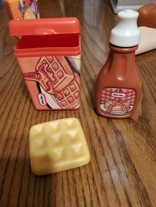 Vintage Little Tikes Realistic Play Food Waffle,  Box,  And Syrup Htf
