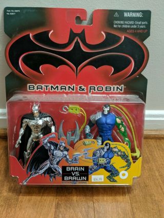 Batman & Robin - Silver Vs Bane (brain Vs Brawn) Action Figure Set Kenner 1997