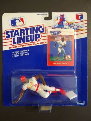 Vince Coleman - Starting Lineup St.  Louis Cardinals Mlb Kenner Figurine 1988