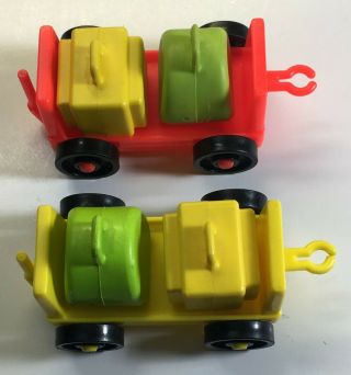 Vintage Fisher Price Little People Airport 2 Suitcases & Luggage Cart Pick Color