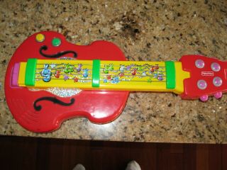 Fisher Price Electric Musical Red Guitar Violin Child Kids