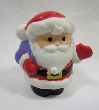Fisher Price Little People Santa Claus Red Mittens Toy Bag Christmas Holiday
