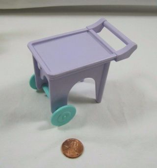 Playskool Dollhouse Purple Tea Serving Cart For Front Porch Outdoor Furniture