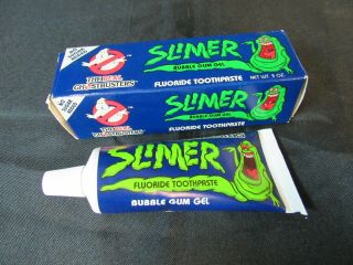 Rare Vintage 1986 Ghostbusters Slimer Bubble Gum Gel Toothpaste Mib Ru131