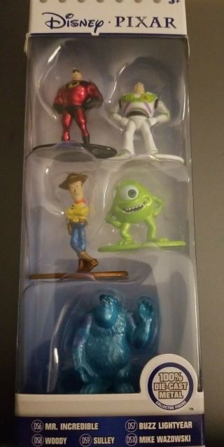 Disney Pixar Nano Metallic Collectibles Set Of 5 Save