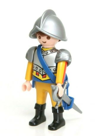 Playmobil Figure Castle Medieval Spanish Soldier Explorer W/ Helmet Sword 4295