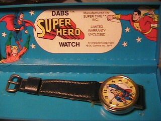 Vintage 1977 Superman Watch In Case And Box