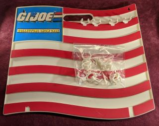 Vintage 1986 Gi Joe American Flag Collectors Showcase Board (with 16 Clips)