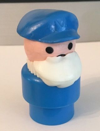Vintage Fisher Price Little People Boat Captain W/beard Very