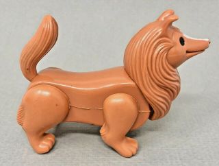Vintage Playskool Lil Playmates Collie Dog Toy Figurine Farm Set