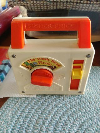 Vintage 1979 Fisher Price “the Teddy Bear’s Picnic” Wind Up Musical Radio