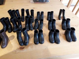 16 Pairs Of Vintage Action Man Boots