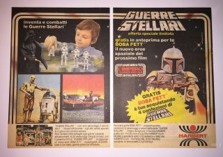 Star Wars | Guerre Stellari Harbert Boba Fett Advert Mail Away 1980 Italy