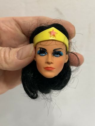 Head With Tiara For Mego 12” Wonder Woman Doll - 1976 - Doll Accessory Exc