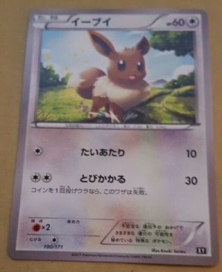 Japanese Pokemon Tcg Card - Xy Ancient Origins - Eevee 100/171 Nm
