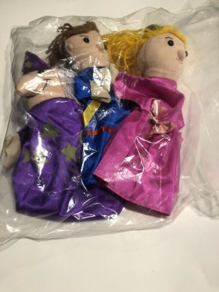 Hand Puppets Princess,  Prince And Wizard