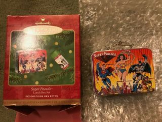 Hallmark Friends Mini Lunch Box Ornament Vintage1999 Dc Justice League