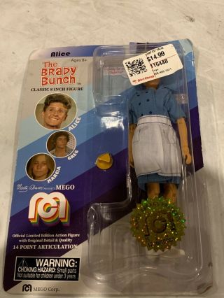 Mego Tv Favorites The Brady Bunch Alice 8 " Action Figure Collectible Doll