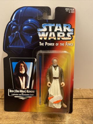 Hasbro Star Wars Power Of The Force Ben Kenobi Red Card Action Figure G3