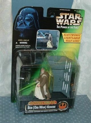 Star Wars: Potf; Electronic Ben (obi - Wan) Kenobi Action Figure - Moc - 1996