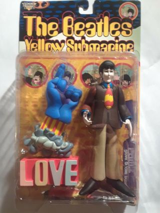 The Beatles Yellow Submarine Mcfarlane Action Figures 1999 & MUSIC CD 2