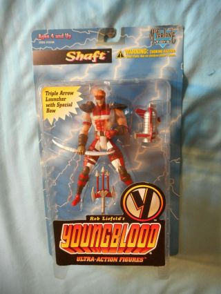 Todd Mcfarlane Shaft Action Figure Youngblood Mip 1995 Rob Liefeld