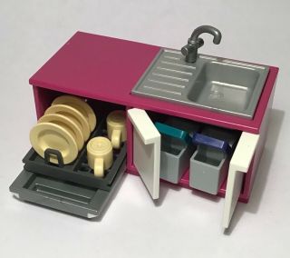 Playmobil Doll House Accessories Kitchen Sink With Dishwasher City Life
