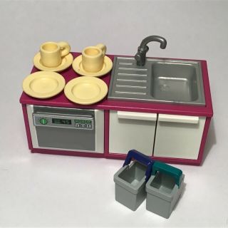 Playmobil DOLL HOUSE accessories KITCHEN SINK WITH DISHWASHER city life 3