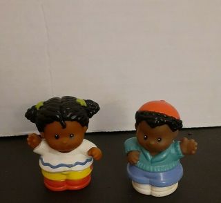 Fisher Price Little People African American Girl And Boy Figures