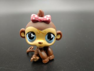Littlest Pet Shop Authentic Lps Hasbro 501 Baby Girl Monkey Pink Polka Dot Bow